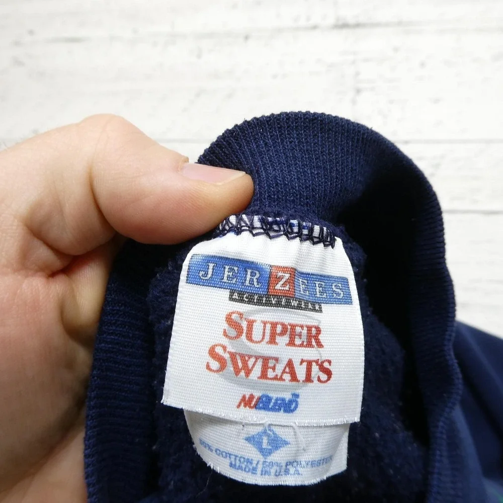 Vintage Lake Vermilion Sweatshirt Mens Medium Blue Jerzees Fleece Crewneck‎ 90s